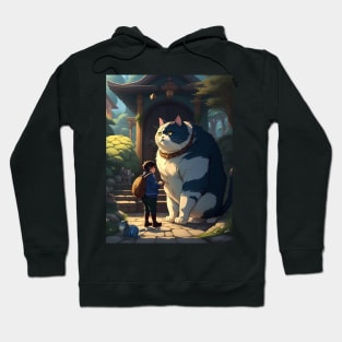 Cat and boy Hoodie